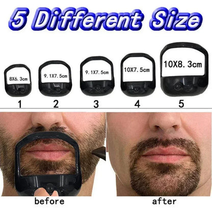 5Pcs/set Men Beard Styling Tool Men Beard Goatee Shaving Template Beard Shaving Face Care Modeling Grooming Gift for Husband