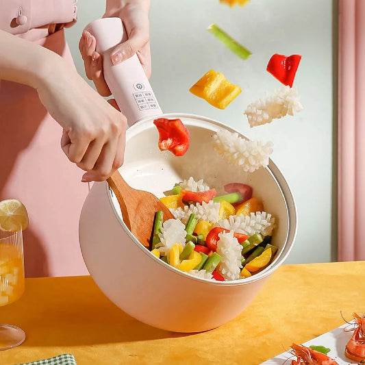 220V 1.8L 2.5L Multifunctional Electric Hot Pot Ceramic Glaze Non-stick Pot Dormitory Household Smart Electric Cooking Pot