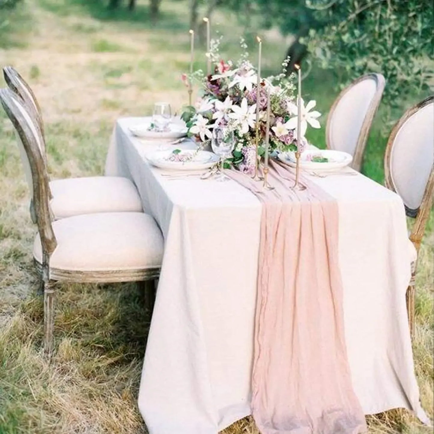 White Table Cloth Waterproof Anti Scratch Polyester Tablecloth Decorative Washable Fabric Table Cover Home Dining Buffet Party