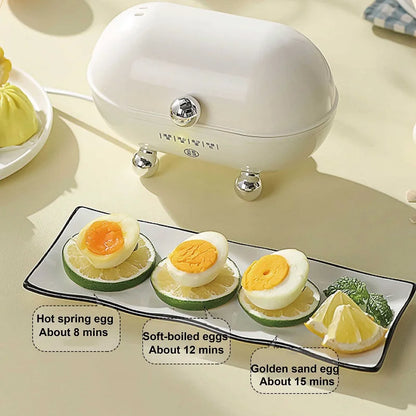 120W Smart Egg Cooker Student Dormitory Mini Rapid Breakfast Machine Multifunction Automatic Power Off Electric Steamer