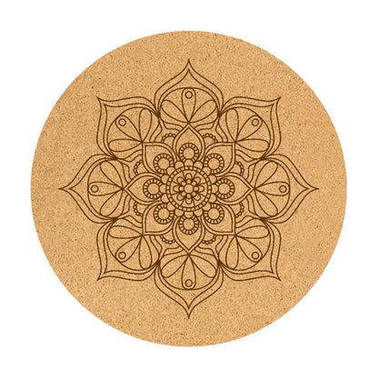 Wholesale Customized Round Yoga Meditation cork Yoga Mat Cork Rubber Yoga Mat