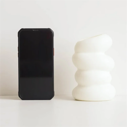 1PC Plastic Spiral White Vase Nordic Creative Flower Arrangement Container for Kitchen Living Bedroom Home Decoration Ornament