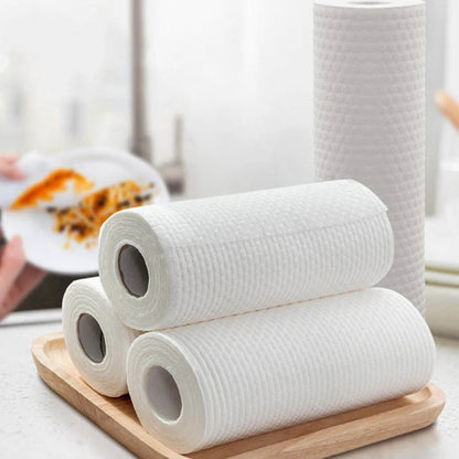Non-woven Disposable Rags Dishcloths Household Kitchen Non-stick Oil Cleaning Cloths Dishcloths Wash Paper Towels Cleaner Tools