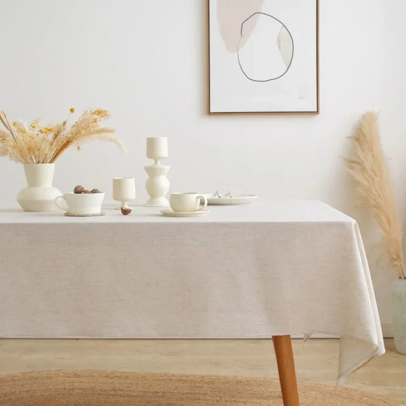 Thicken Cotton Linen Tablecloth for Wedding Home Party Dining Banquet Decoration Flax Fabric Table Cloth Luxurious Table Cover