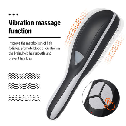 Massage Comb Three Gears Electric Spray Micro Current Head Massager Anti Hair Loss Red and Blue Light Nourishing Scalp