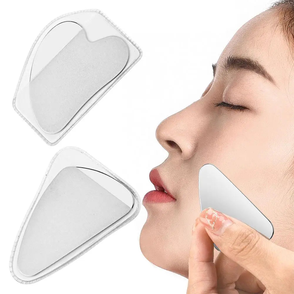 Stainless Steel Gua Sha Scraper Massager For Face Neck Body Massage Tool Facial Skin Care Board Face Massager O8O1