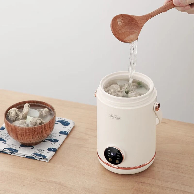 1L Rice Cooker Mini Portable Electric Cooker Ceramic Glazed Liner Multifunctional Electric Hot Pot 220V Home Kitchen Appliances