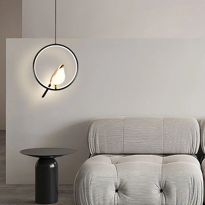 Nordic Magpie Bird LED Cord Pendant Lamps