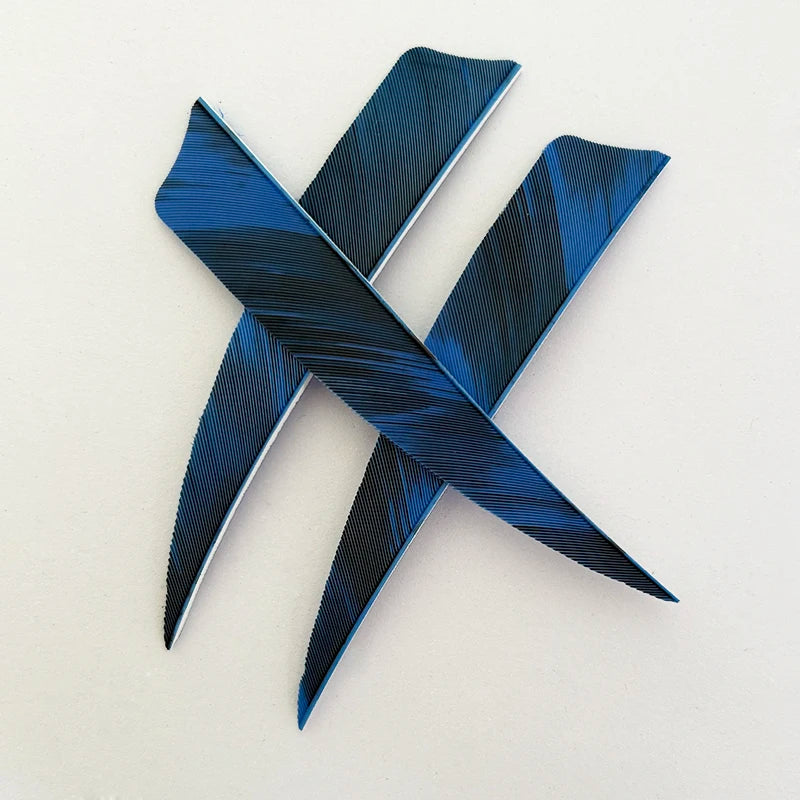 50pcs 4 Inch Left Wings Turkey Feathers Arrow Fletching Camo Color Archery Hunting Arrow Accessories Shield Cut