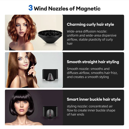 110000RPM Professional Hair Dryer Brushless Negative Ions Blow Dryer Super Powerful Wind Lownoise Salon 1600W Electric Blower
