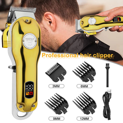 3pcs Professional Men's Hair Clipper USB Rechargeable Electric Beard Trimmer Hair Clipper Set