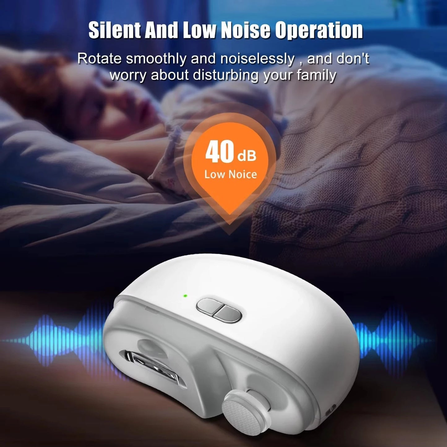 Automatic Electric Nail Clipper with Light & 2 Speeds, Nail Polisher 2 in 1 Design, Nail Clip Storage, USB Rechargeable Safety