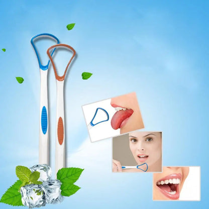 Plastic Tongue Cleaner Scraper Tounge Dental Care Hygiene 17.5*3.5CM Oral Mouth E2P2