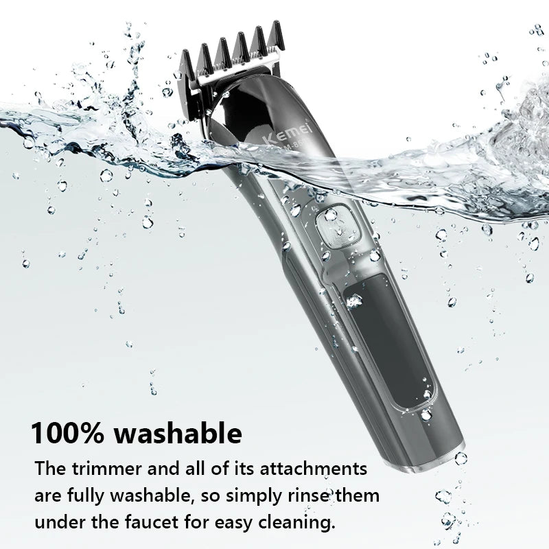 Waterproof Hair Trimmer Face Beard Body Grooming Kit hair Clipper Men Trimer Electric Hair Cutting Machine LCD Digital Display