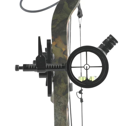 Archery Compound Bow Sight 2 Pin 0.019 Optical Fiber Pin Aviation Aluminum Adjustable Pointer Shooting Aim Outdoor Hunting Sport