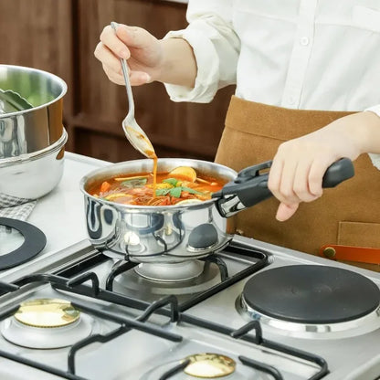Pots and Pans Set, 20 Piece Stainless Steel Kitchen Removable Handle Cookware Set, Frying Saucepans with Lid, Stay-Cool