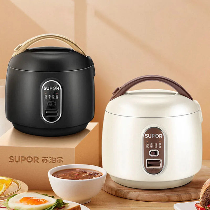 SUPOR Rice Cooker 1.6L Mini Portable Electric Cooking Pot 300W Multifunctional Kitchen Appliance Non-Stick Liner For Dormitory