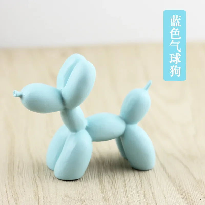 9*3.5*7.5cm Mini Resin Crafts Sculpture Gift Cute Balloon Dog Party Accessories Home Desktop Ornament Cake Dessert Decoration