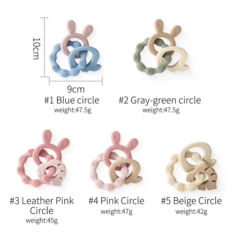 Silicone Teether Ring Baby Toy
