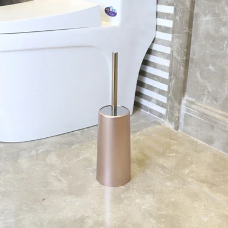Golden Toilet Brush with Holder Wc Brush Bathroom Cleaning Brush Kit Bathroom Bath Accessories Household Floor Cleaning