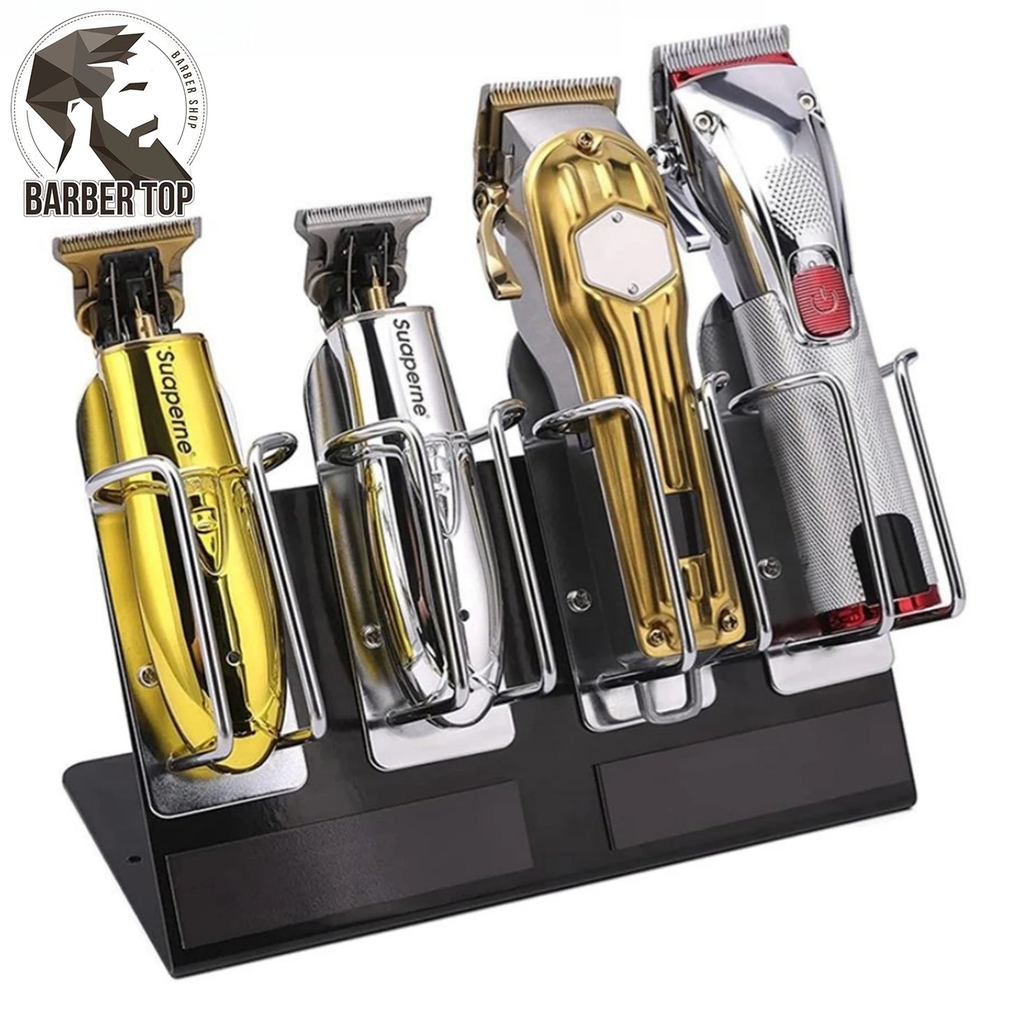 Hair Clipper Holder Barbershop Electric Trimmer Station Display Rack Barber Stainless Steel Clipper Organizer Hairstylist Tools