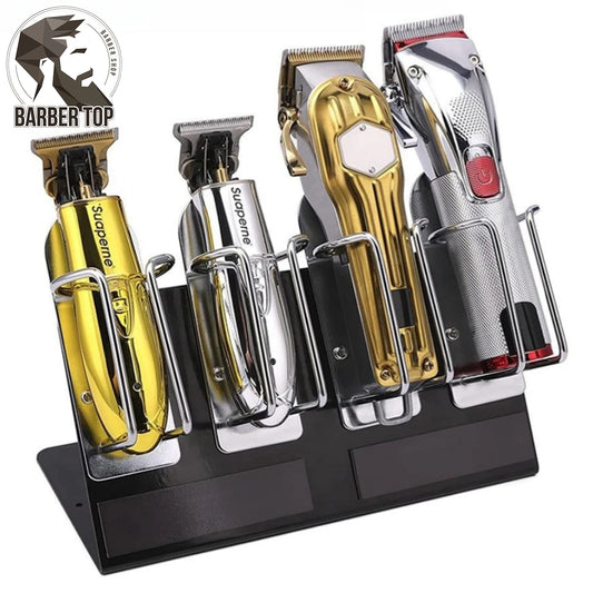 Hair Clipper Holder Barbershop Electric Trimmer Station Display Rack Barber Stainless Steel Clipper Organizer Hairstylist Tools