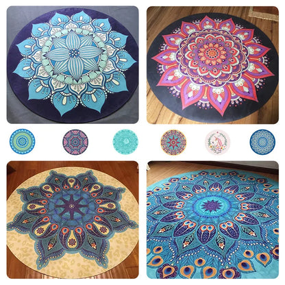 High Quality Meditation Suede Rubber Yoga Mats Eco Friendly Round Yoga Mat
