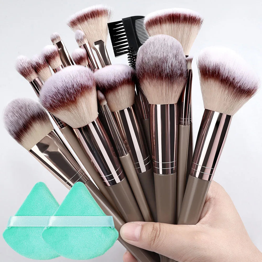 Champagne Golden Makeup Brush Set