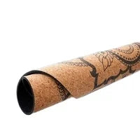 Factory Price Natural Cork Rubber Round Meditation Printed Yoga Mats