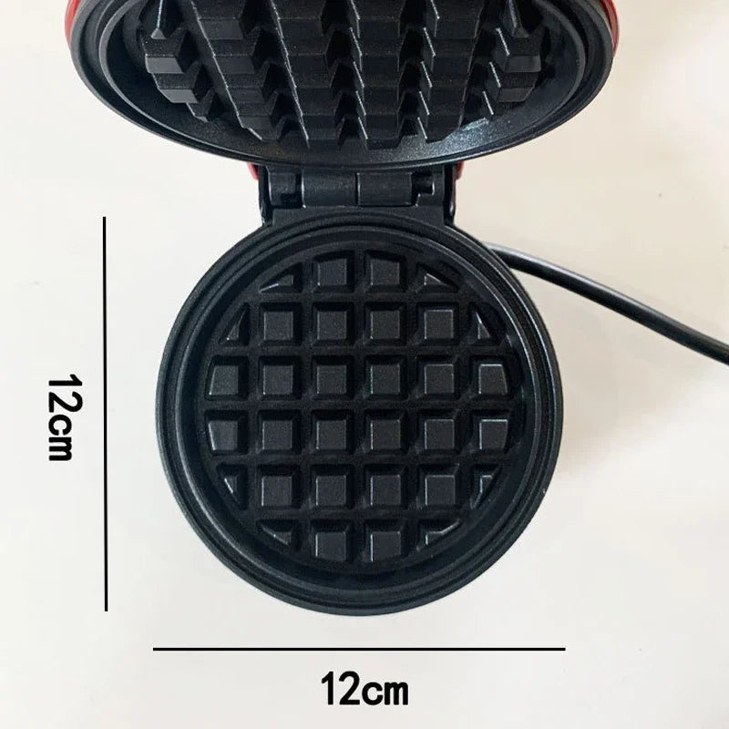 Mini Electric Waffles Maker Bubble Egg Cake Oven Eggette Machine Love Heart Shaped Double-Sided Heating Breakfast Waffle Molds