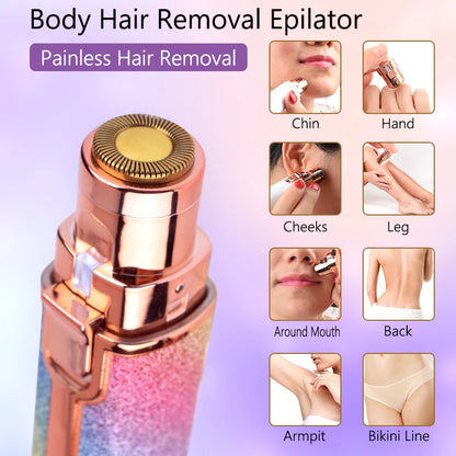 2 in 1 Electric Eyebrow Trimmer Makeup Painless Eye Brow Epilator Mini Shaver Razors Portable Facial Hair Remover Women depilato