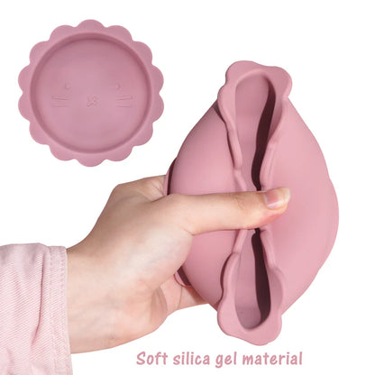 Mother Kids Baby Silicone Suction Bowls For Kids Waterproof Baby Feeding Dishes Plates Children's Tableware Dishes Kitchenware