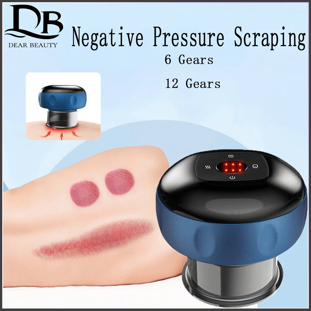 Intelligent Breathing Cupping Massage Device Electric Cupping Display Red Light Heating Negative Pressure Scraping Relieve