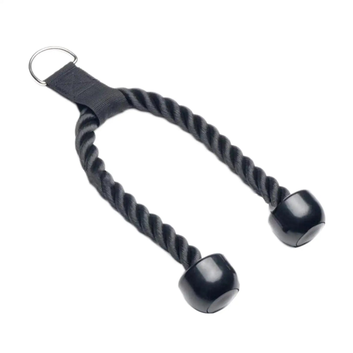 Tricep Rope Pull Down Cable Heavy Duty Pulley Attachments Accessories Trainer Rope Black for Fitness Shoulder Muscle Workout Gym