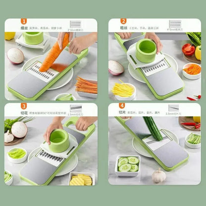 Multifunctional Vegetable Slicer with Basket