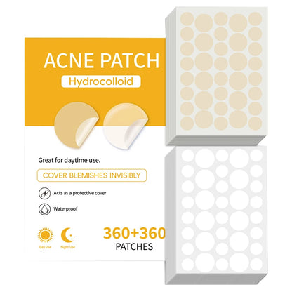 720pcs/set Face Skin Care Acne Pimple Patch 2 Sizes Invisible Professional Healing Absorbing Spot Sticker Covering For Men Women