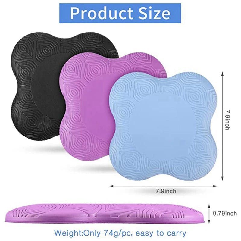 6 Pcs Yoga Pads Extra Thick Kneeling Pad Anti Slipping Knee Cushion Support Pad For Yoga Exercise Meditation Workout