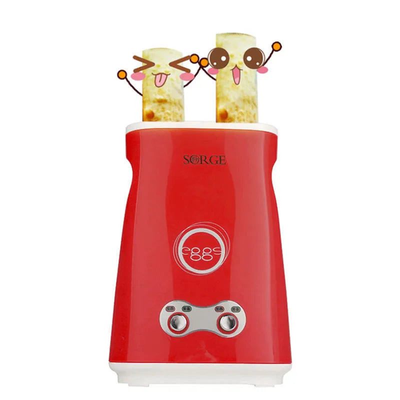 220V Electric Automatic Omelette Dual Egg Roll Maker Double Switch Boil Cooking Eggs cup Sausage Machine Cooker Breakfast Maker