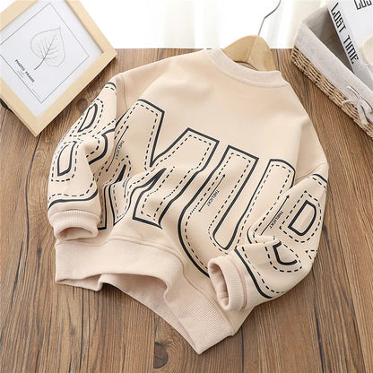 IYEAL  Kids Boys' Sweatershirts Spring and Autumn Children's Wear New Boys' and Girls' Round Neck Cartoon Pullover