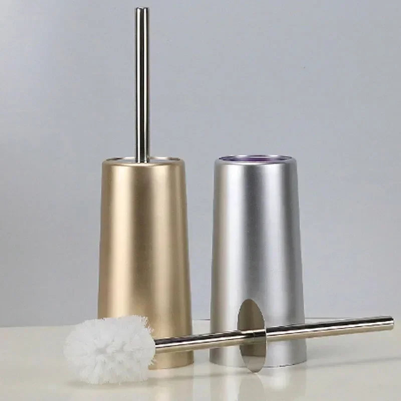 Golden Toilet Brush with Holder Wc Brush Bathroom Cleaning Brush Kit Bathroom Bath Accessories Household Floor Cleaning