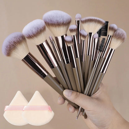 Champagne Golden Makeup Brush Set