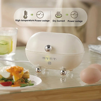 Egg Cooker Portable Low Power Student Dormitory Mini Breakfast Machine Automatic Power Off Electric Steamer Kitchen Tool 120W