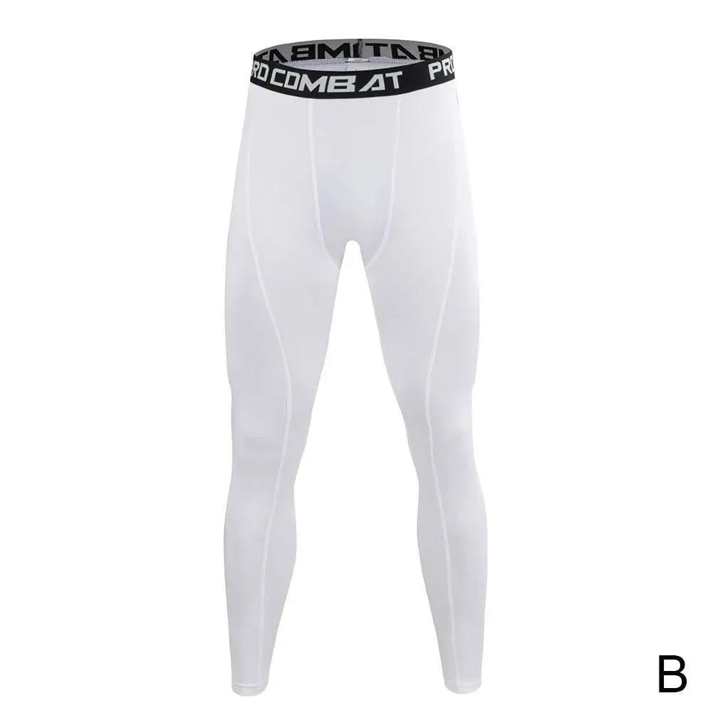 Men's Sports Tights Quick Drying Breathable Sweat-absorbent Elastic Sportswear Running Fitness Training Male Elastic Leggings