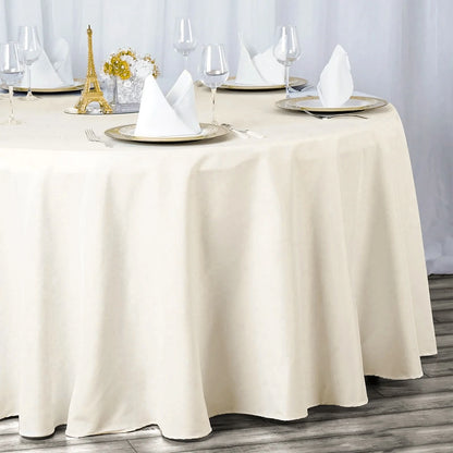 213cm Round Tablecloths Disposable PVC Fabric Elegant Solid Table Cloth Wedding Birthday Party Decoration Christmas Table Covers