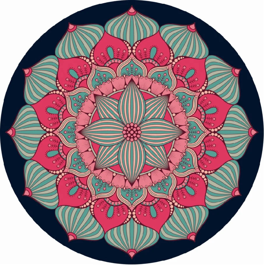 Custom Non-slip Round Meditation Suede Yoga Mat Large Round suede yoga round mat