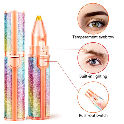 2 in 1 Electric Eyebrow Trimmer Makeup Painless Eye Brow Epilator Shaver Razors Portable Facial Hair Remover Lady depilator