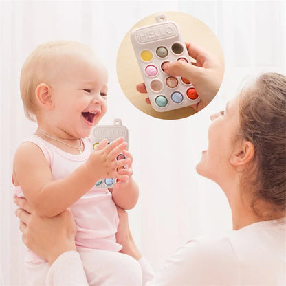 Baby Phone Teether Toy Telephone Sleeping Pacifier Clip Bracelet Simulation Phone Toys Early Educational Learning Toy Kids Gifts