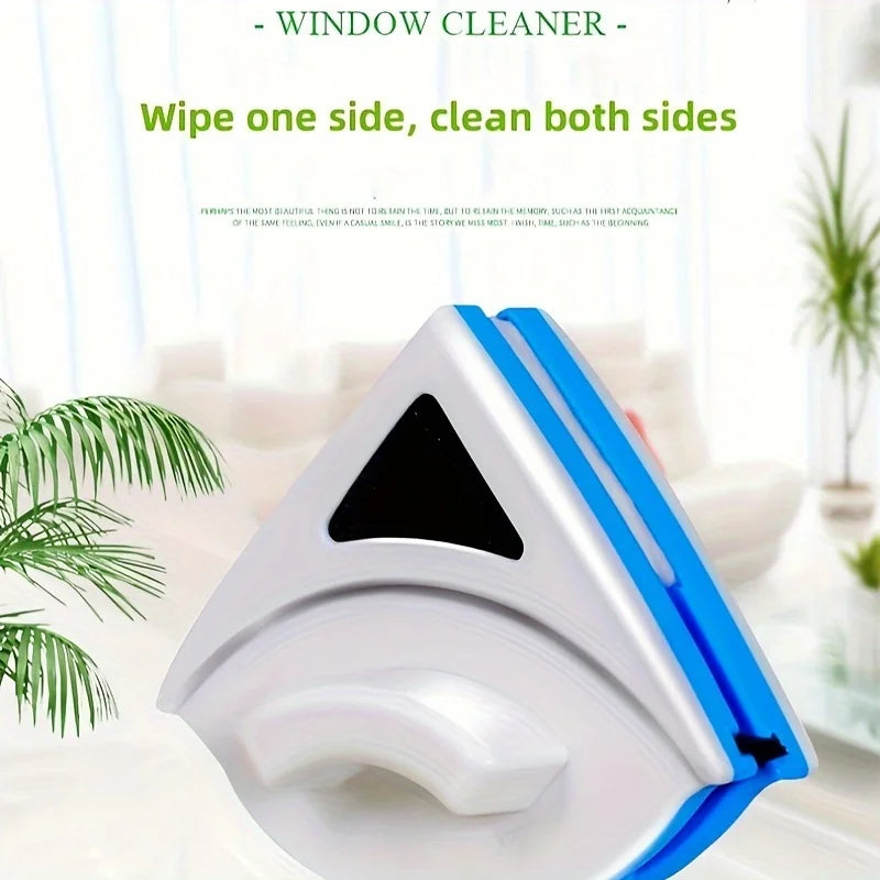 1pc Double-Sided Magnetic Window Cleaner - High-Rise, Glass Wiper for Single-Layer Panels 3-8mm Thick