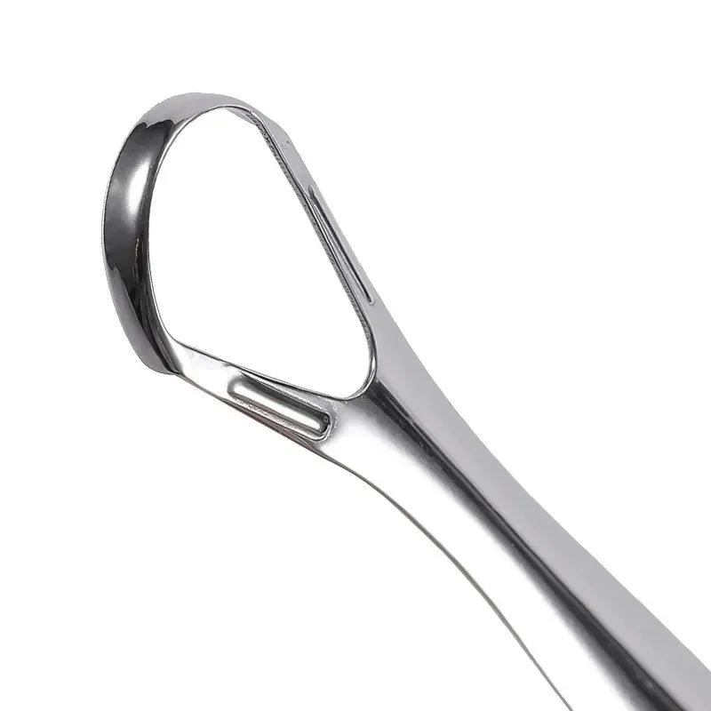 Three-color Stainless Steel Tongue Scraper Tongue Odor Cleaner Opening + Dip Handle U-shaped Open Tongue Scraper Oral Cleaning
