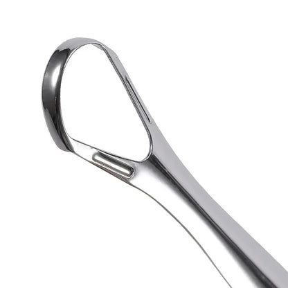 Three-color Stainless Steel Tongue Scraper Tongue Odor Cleaner Opening + Dip Handle U-shaped Open Tongue Scraper Oral Cleaning